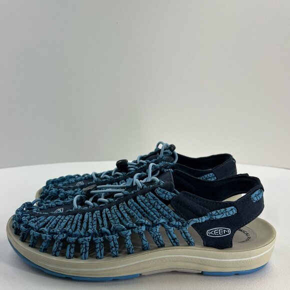 KEEN Uneek 1016897 Sandals Womens US 9.5 Braided Bungee Hike Water Midnight Navy - Picture 2 of 13